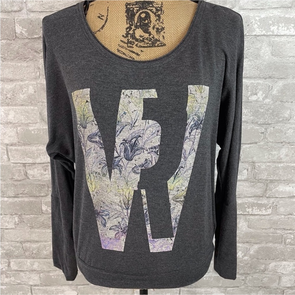 William Rast Jersey Floral Knit Graphic Top